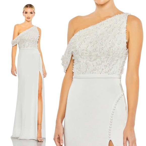 MAC DUGGAL | EMBELLISHED DROP SHOULDER COLUMN GOWN #11264 - Picture 1 of 3